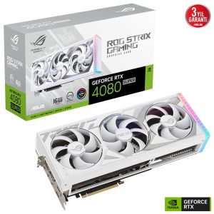 Asus ROG Strix GeForce RTX 4080 Super 16GB GDDR6X White Edition 256 Bit DLSS 3 Ekran Kartı